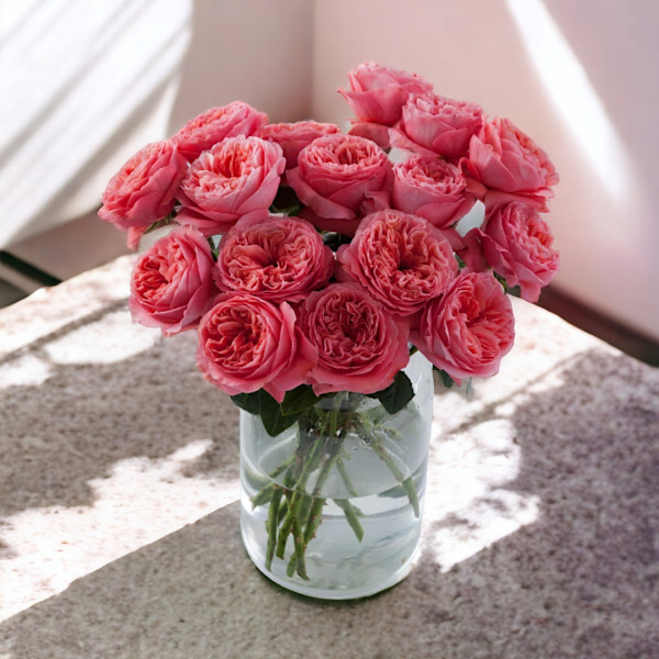 Puokštė "Bijūninės Pink Rožės" 31 vnt. žiedų, -30%