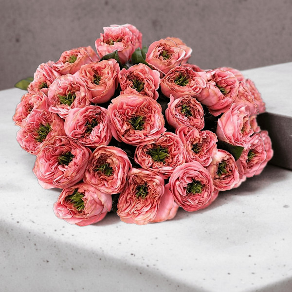 Puokštė "Bijūninės Pink Rožės" 31 vnt. žiedų, -30%