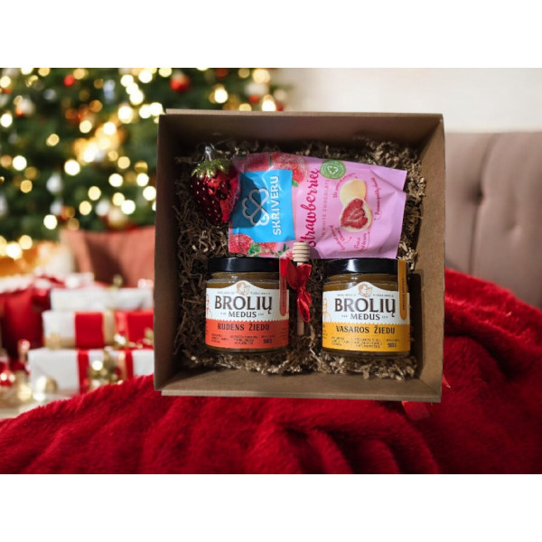 Dovanų rinkinys "Golden Honey Christmas Box"