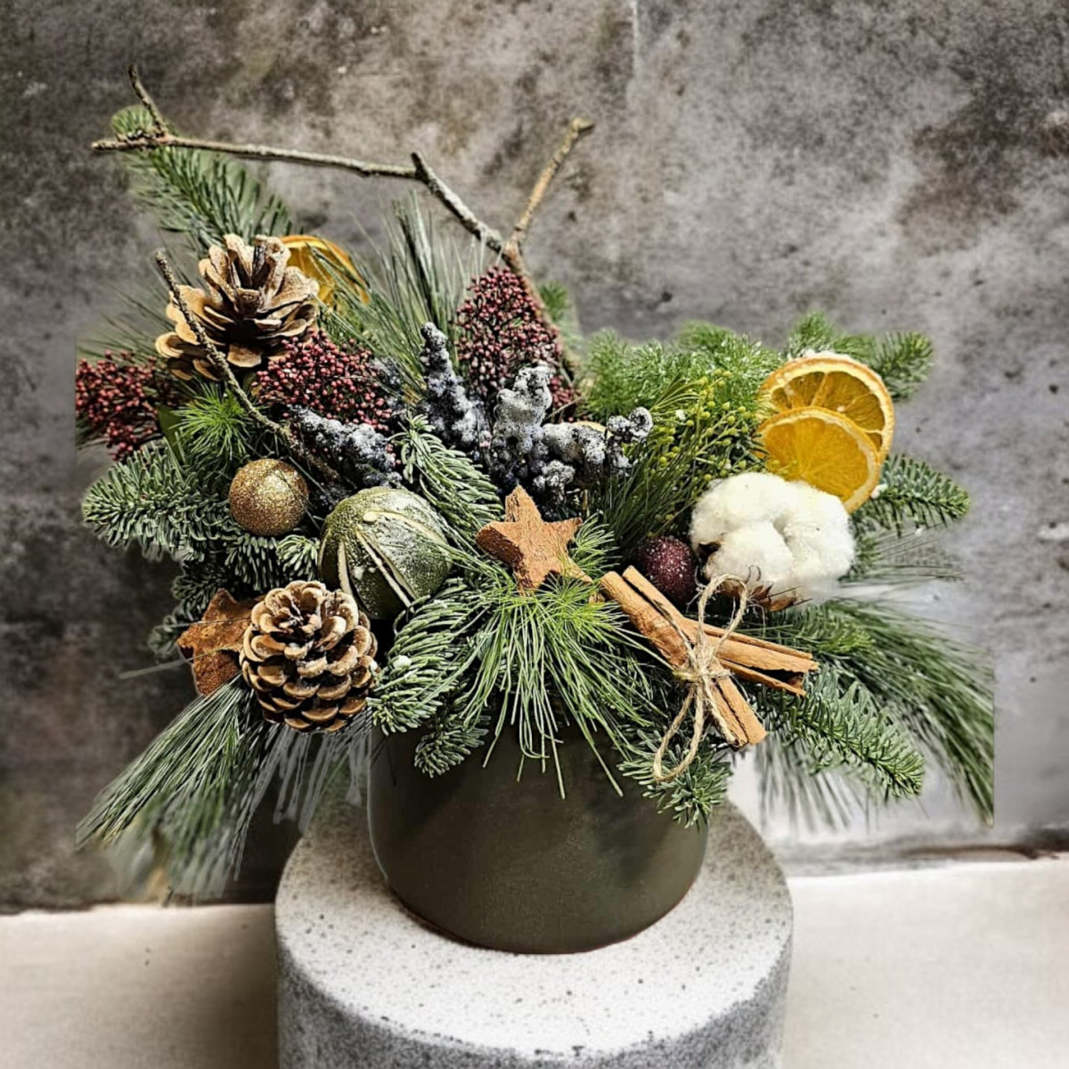 Kalėdinė kompozicija „Žiemos Paslaptis“