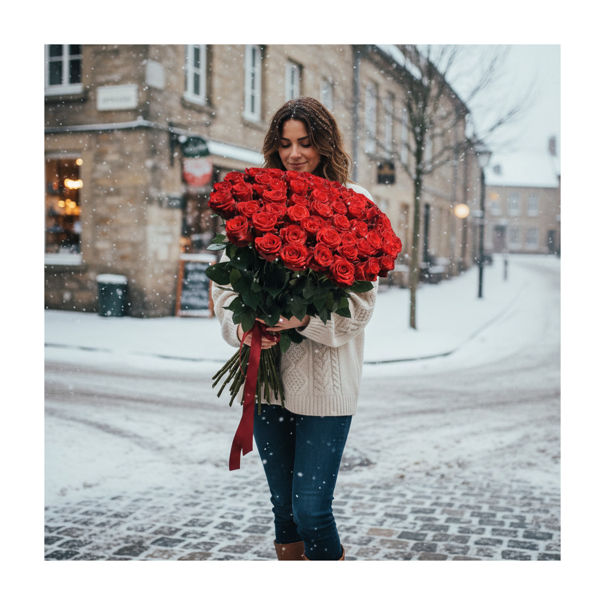 Raudonos Ekvadoro rožės (70 cm)