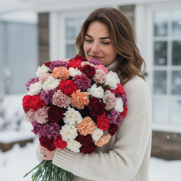 Puokštė "Gvazdikų Gama" 11 vnt. žiedų, -10%