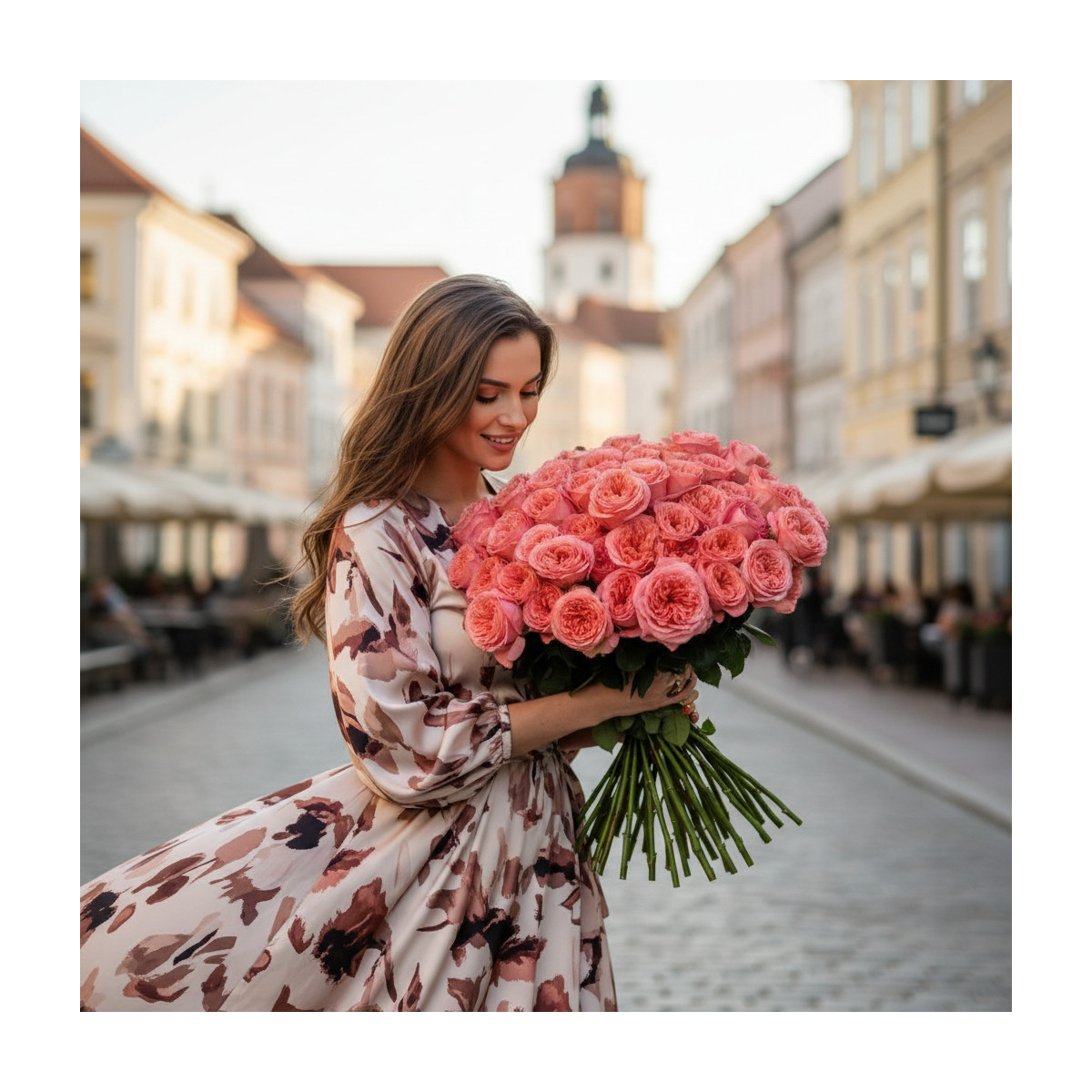 Puokštė "Bijūninės Pink Rožės" 11...