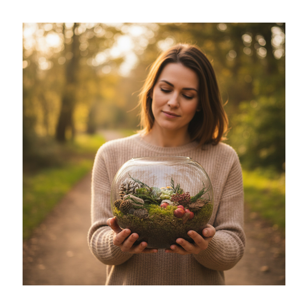 Vazoninė dekoracija „Stiklo Sodas“