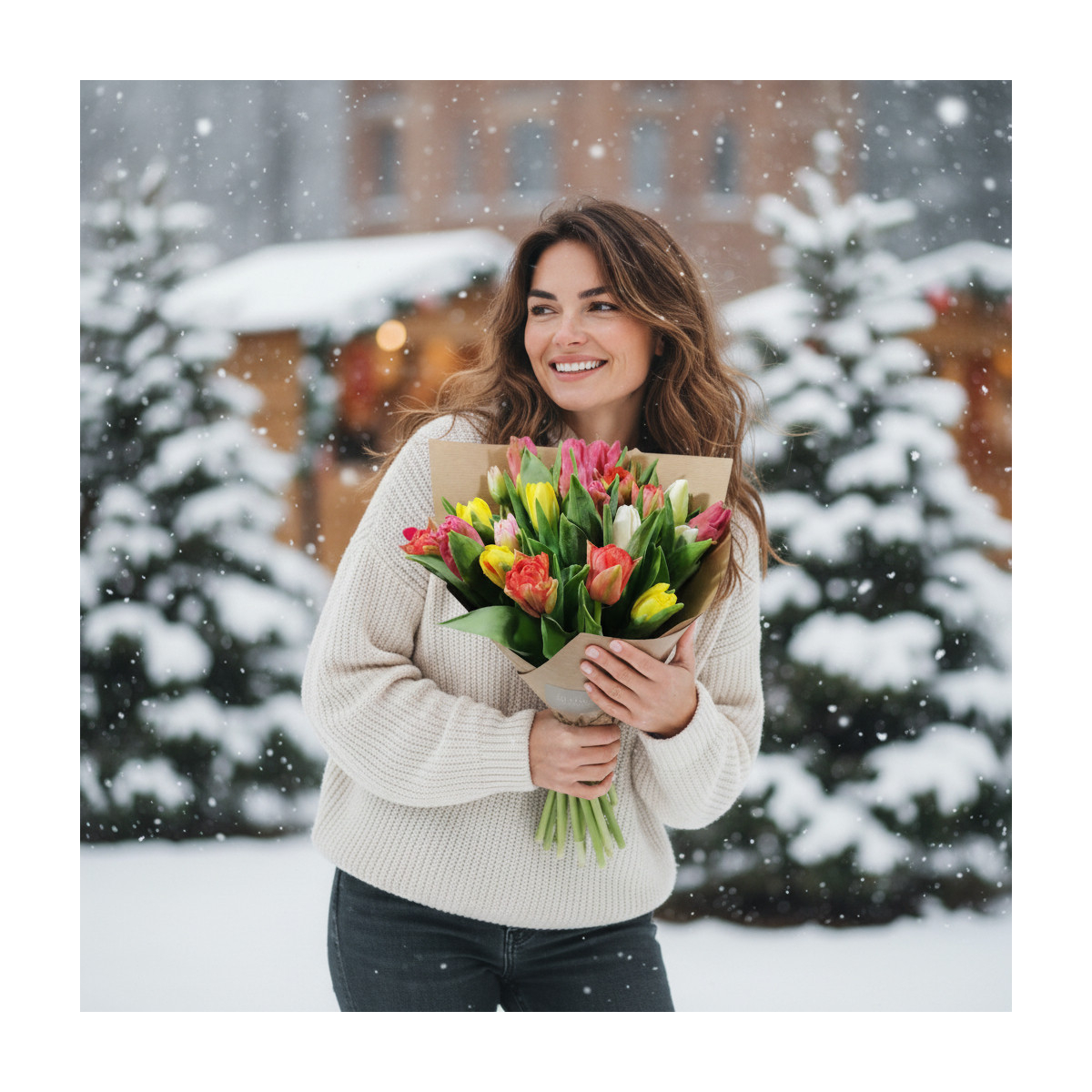 Puokštė "Tulpių Gama" 51 vnt. žiedų,...