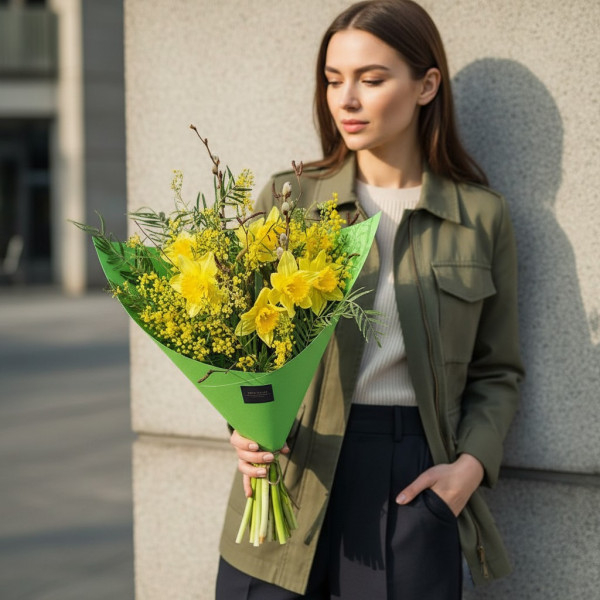 Puokštė "Narcizų flamenko"