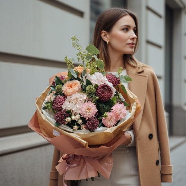 Puokštė „Rosé Avenue“ – City Line kolekcija