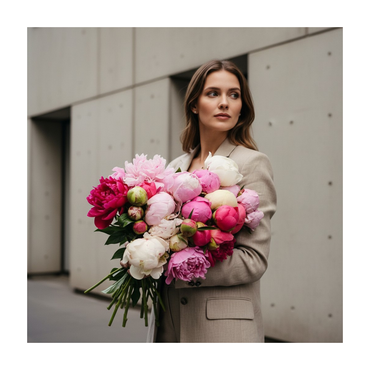 Puokštė "Bijūnų Gama" 11 vnt. žiedų,...