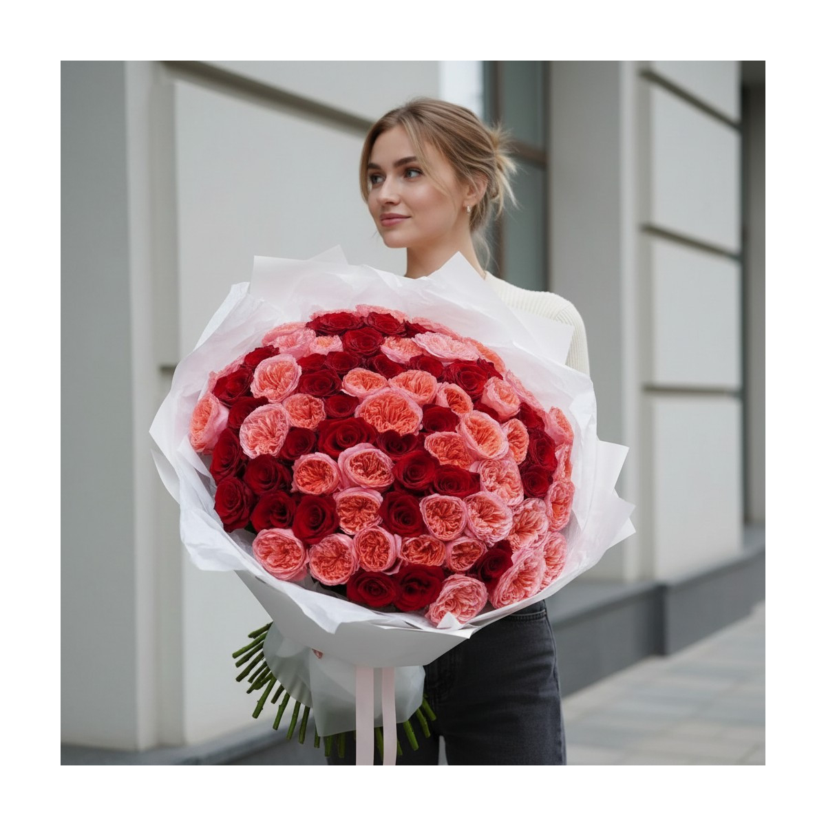 Puokštė „Love Mix“ 51 vnt. žiedų, -30%