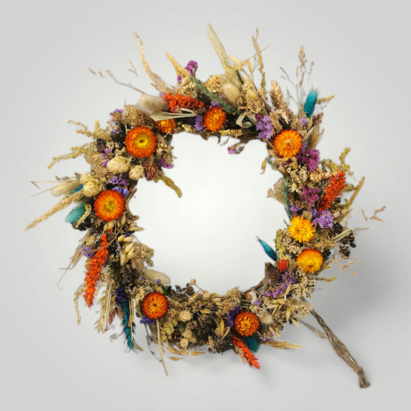 Sausų gėlių vainikas "Dykuma"