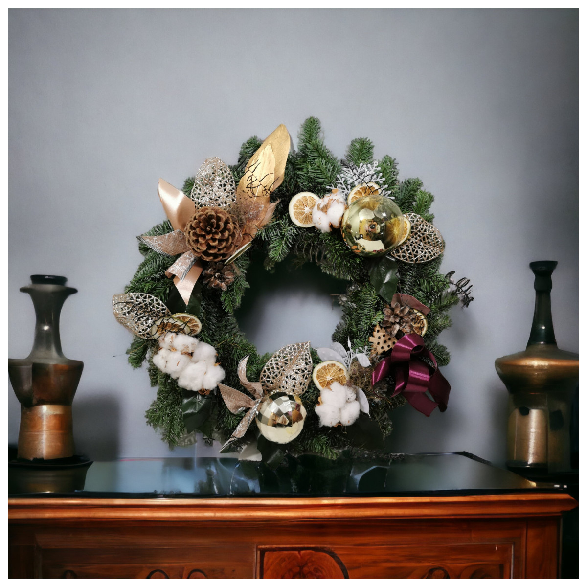 Vainikas „Auksinės Kalėdos“