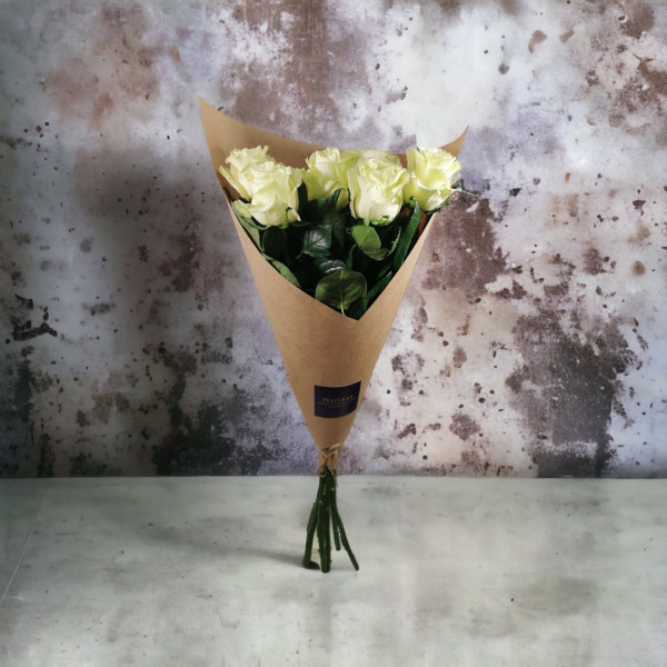 Baltos Ekvadoro rožės ~70 cm, Kaina nurodyta 1 vnt.